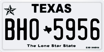 TX license plate BHO5956