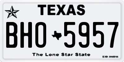 TX license plate BHO5957