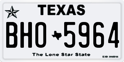 TX license plate BHO5964