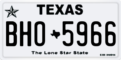 TX license plate BHO5966