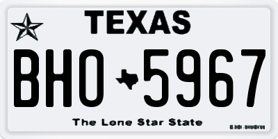 TX license plate BHO5967