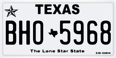 TX license plate BHO5968
