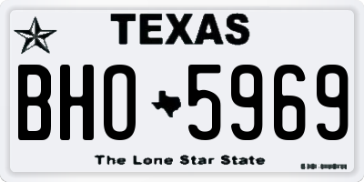TX license plate BHO5969