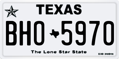 TX license plate BHO5970