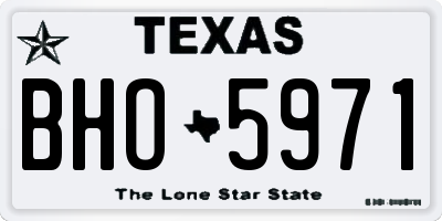 TX license plate BHO5971