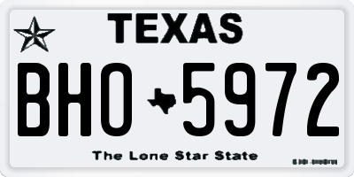 TX license plate BHO5972