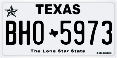 TX license plate BHO5973
