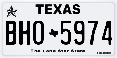 TX license plate BHO5974