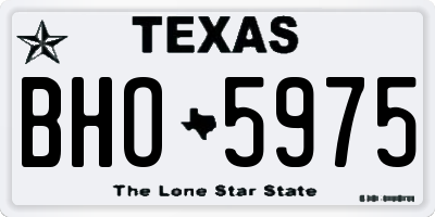 TX license plate BHO5975