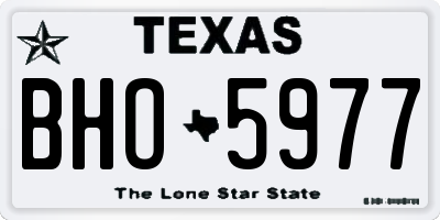 TX license plate BHO5977