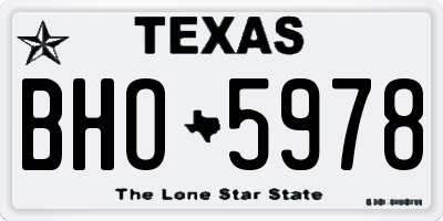 TX license plate BHO5978