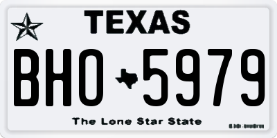 TX license plate BHO5979