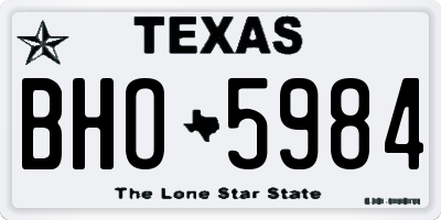 TX license plate BHO5984