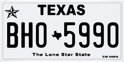 TX license plate BHO5990