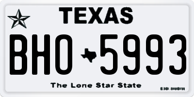 TX license plate BHO5993