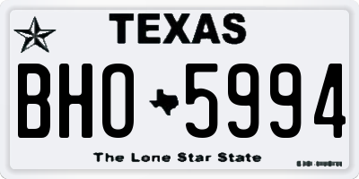 TX license plate BHO5994