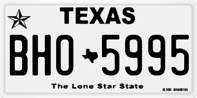 TX license plate BHO5995