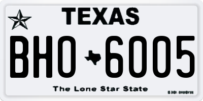 TX license plate BHO6005