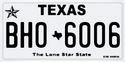 TX license plate BHO6006