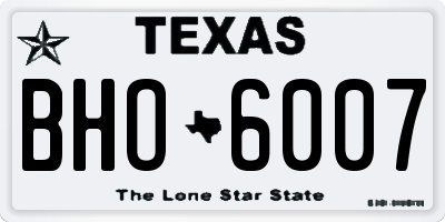 TX license plate BHO6007