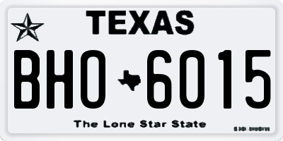 TX license plate BHO6015