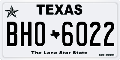 TX license plate BHO6022