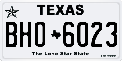 TX license plate BHO6023