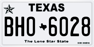 TX license plate BHO6028