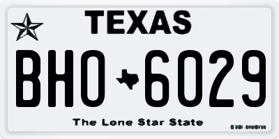 TX license plate BHO6029
