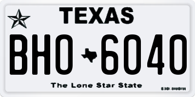 TX license plate BHO6040