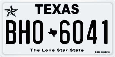 TX license plate BHO6041