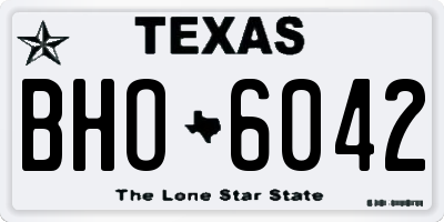 TX license plate BHO6042