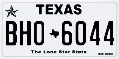 TX license plate BHO6044
