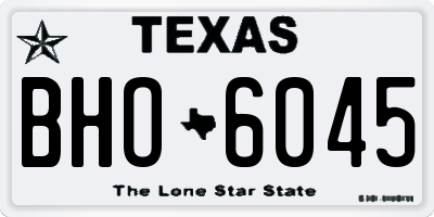 TX license plate BHO6045