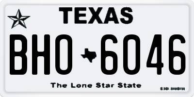 TX license plate BHO6046
