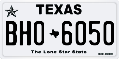 TX license plate BHO6050