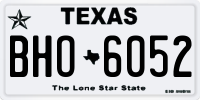 TX license plate BHO6052