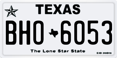 TX license plate BHO6053