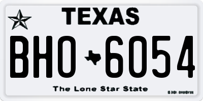 TX license plate BHO6054