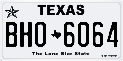 TX license plate BHO6064