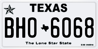 TX license plate BHO6068