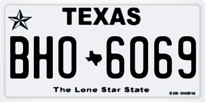 TX license plate BHO6069