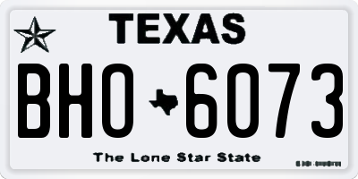 TX license plate BHO6073
