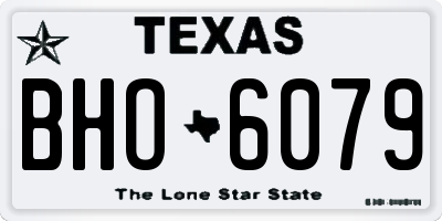 TX license plate BHO6079