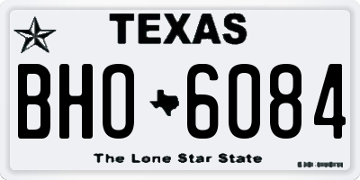 TX license plate BHO6084