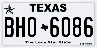 TX license plate BHO6086