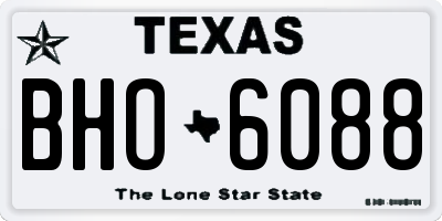 TX license plate BHO6088
