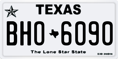 TX license plate BHO6090