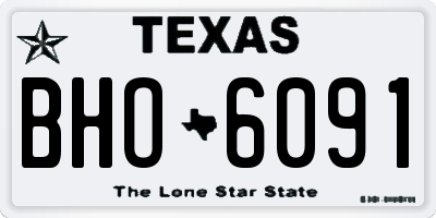 TX license plate BHO6091