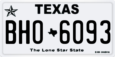 TX license plate BHO6093